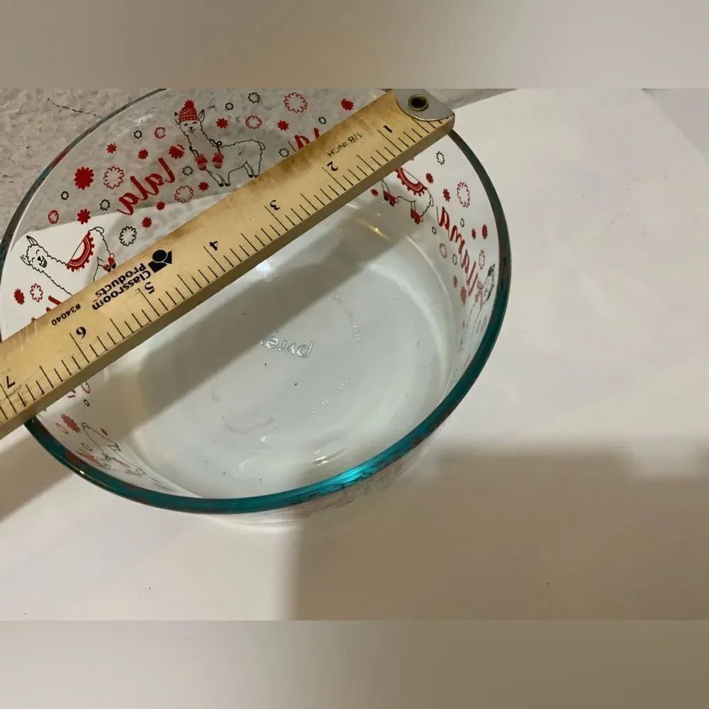 Pyrex CHRISTMAS FALALA LLAMA bowl - Picture 6 of 8